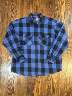 Vintage Big Bill Thick Flannel Plaid Shirt Made in USA